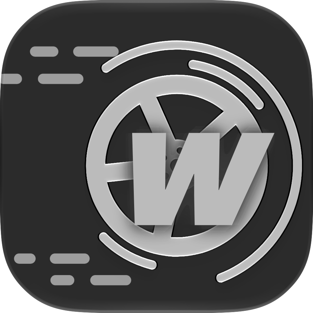 Wheelbase iOS app icon in Clear Dark appearance