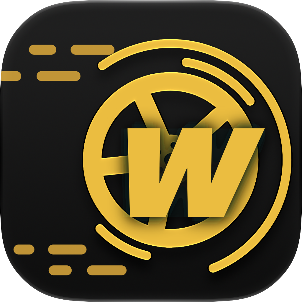 Wheelbase iOS app icon in Dark appearance