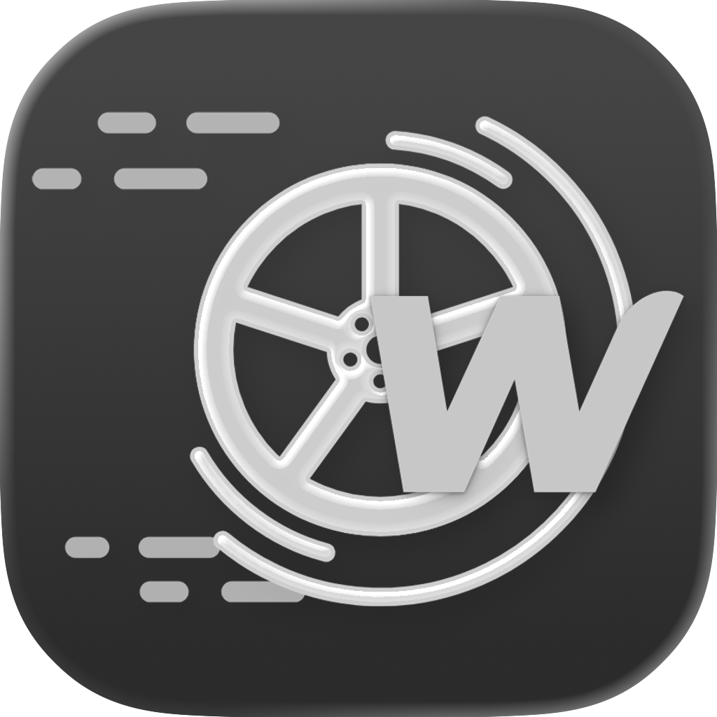 Wheelbase iOS app icon in Clear Dark appearance